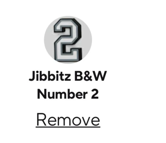 Jibbitz B&W Number 2