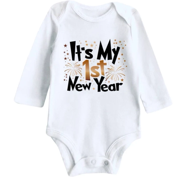 Yousnh Baby Boy Girl New Year Outfits Letter Print Romper Jumpsuit Outfits Set