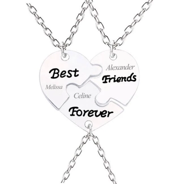 Personalized Best Friend Necklaces for 3