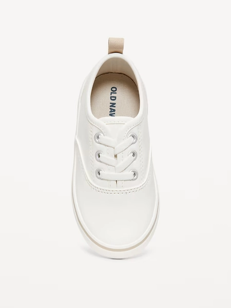 Unisex Elastic-Lace Faux-Leather Sneakers for Toddler