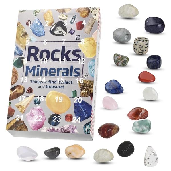 24 Days Crystal Gemstone Advent Calendar, 2025 Xmas Countdown Calendar, Surprise Each Day Festive Birthday Christmas Gift Box for Girls Boys,Grey-Gem Small - Walmart.com