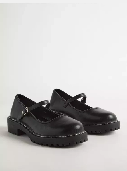 Lug Sole Mary Jane Flat (WW)