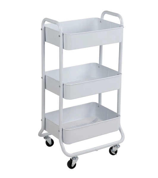 Mainstays 3-Tier Metal Frame Laundry Cart, Arctic White, Easy-Rolling, for Adults & Kids - Walmart.com