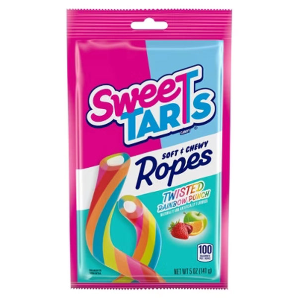 SweeTARTS Rope Twisted Rainbow Peg Candies - 5oz
