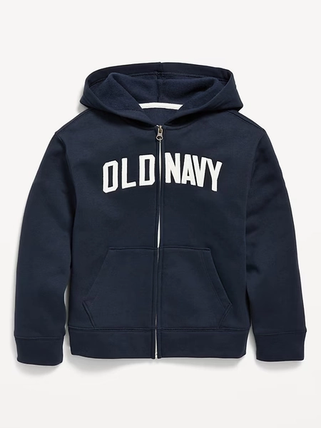 Logo-Graphic Zip-Front Hoodie for Boys