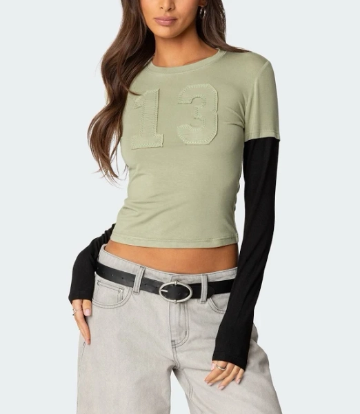 Edikted Women's 13 Layered Long Sleeve T-Shirt