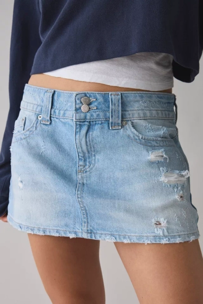 BDG Game Day Low-Rise Denim Micro Mini Skirt