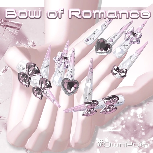 【20アバター対応】Bow of Romance long Nail【MA対応】