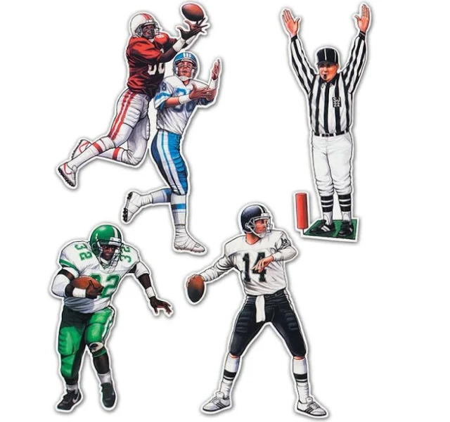 Beistle Company Football Figures Cutouts