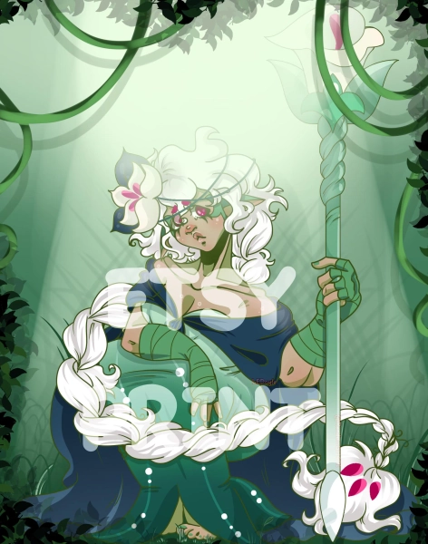 White Lily Print