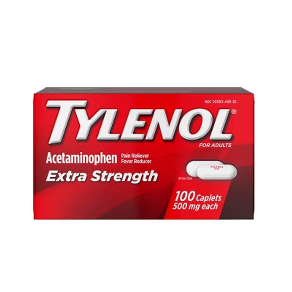 Tylenol Extra Strength Pain Reliever and Fever Reducer Caplets - Acetaminophen - 100ct