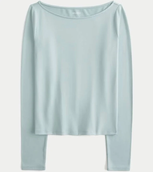 Hollister Women's Soft Stretch Slash-Neck Top