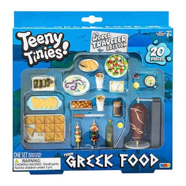 Teeny Tinies - Greek Food - Mini Play Set (for Barbie sized dolls)