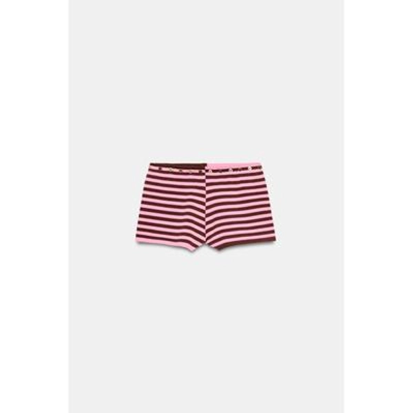 Zara - Mini Striped Shorts - Pink - L - Woman