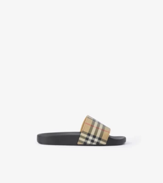 Check Slides in Archive beige - Women | Burberry® Official
