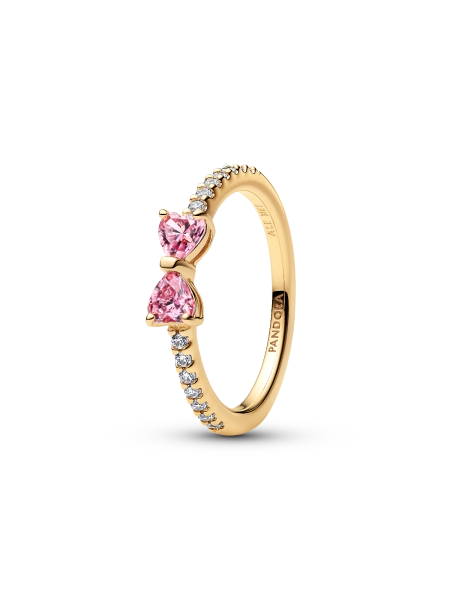 Sparkling Pink Bow Ring