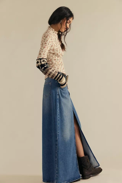 We The Free Come As You Are Denim Maxi Skirt
