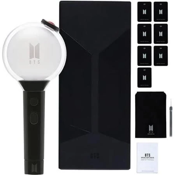 Bts Light Stick Official Lightstick Map of The Soul Special Edition with Bluetooth Function and 7 Photocards (Black), Men's