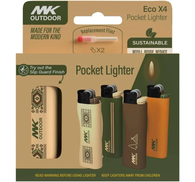 MK Camping Lighter Eco Lighter 4 Pack