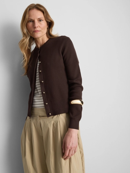 Metallic Button Cardigan