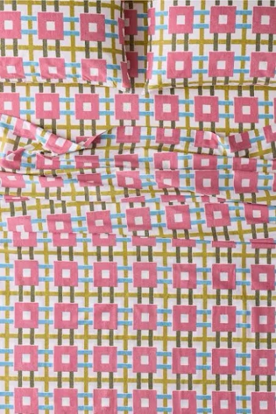 Playful Patchwork Brushed Cotton Sheet Set in Assorted Twin/Twin XL at Urban Outfitters