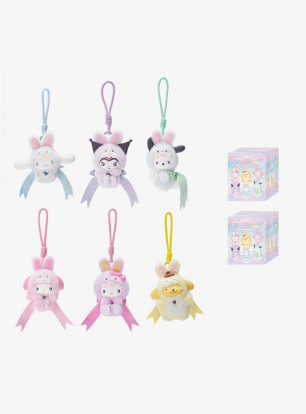 Top Toy Sanrio Characters Diamond Bunny Series Blind Box Plush Keychain