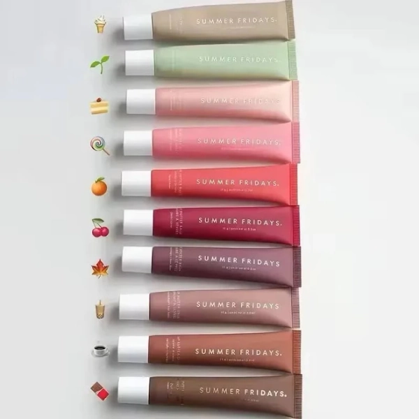 Summer Friday's Lip Balm Moisturizing Mirror Lip Gloss Lip Pink Guava Vanilla Coffee Cake Smell