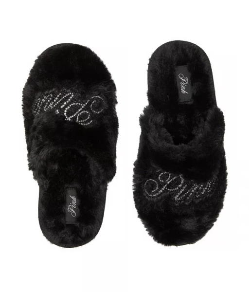 Faux-Fur Closed-Toe Slippers