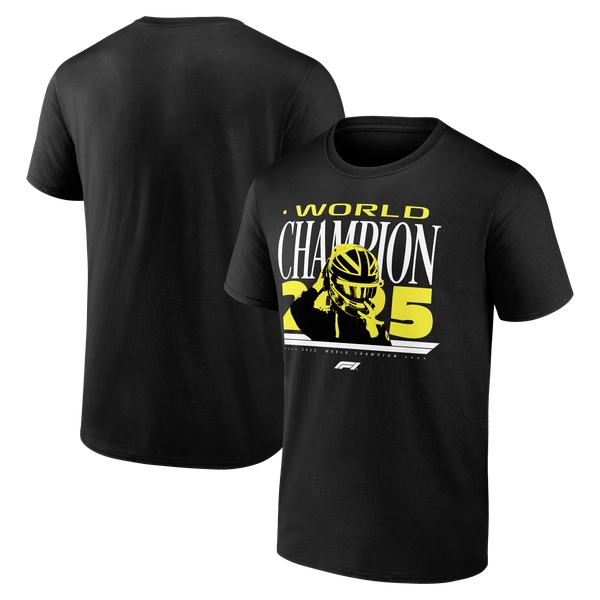 Men's Lando Norris Black Formula 1 2025 Drivers' World Champion T-Shirt
