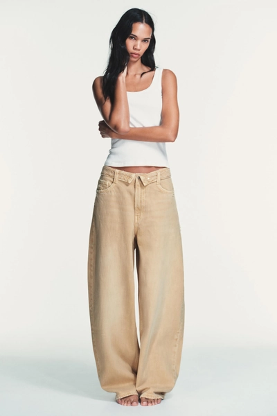 TRF MID-RISE FOLDED WAIST JEANS