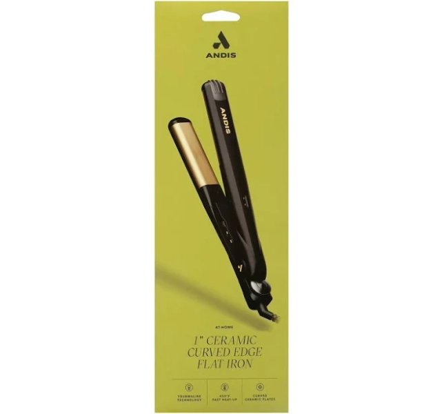 Andis 1" Ceramic Curved Edge Flat Iron