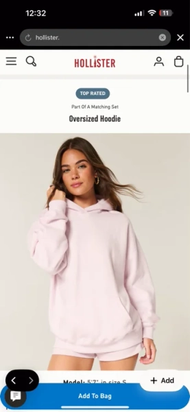 Oversized Candy Cane Graphic Hoodie