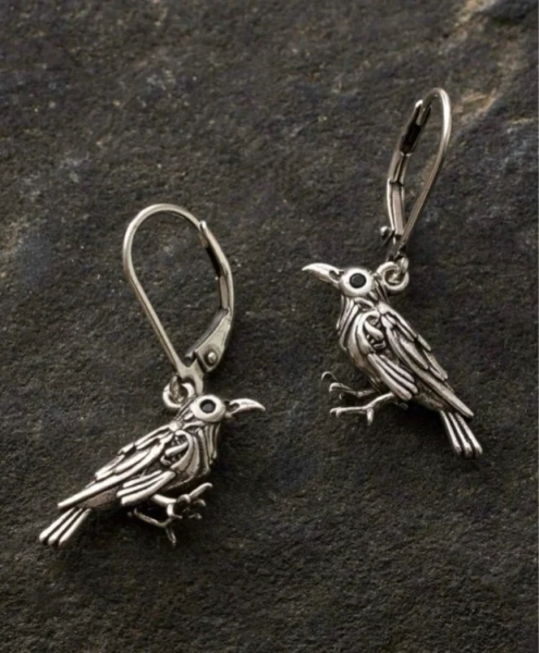 Retro Boho Silvery Bird Earrings For Women Men Punk Gothic Halloween Earrings Mystical Jewelry Gifts | SHEIN USA