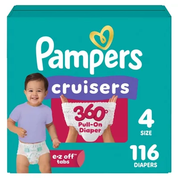 Pampers Cruisers 360 Diapers - Size 4 - 116ct