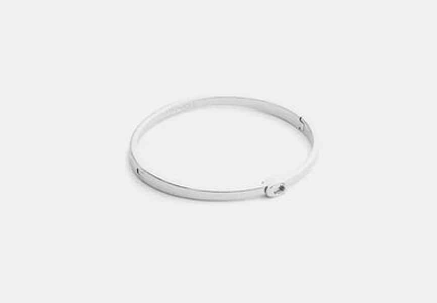 Thin Signature Hinged Bangle