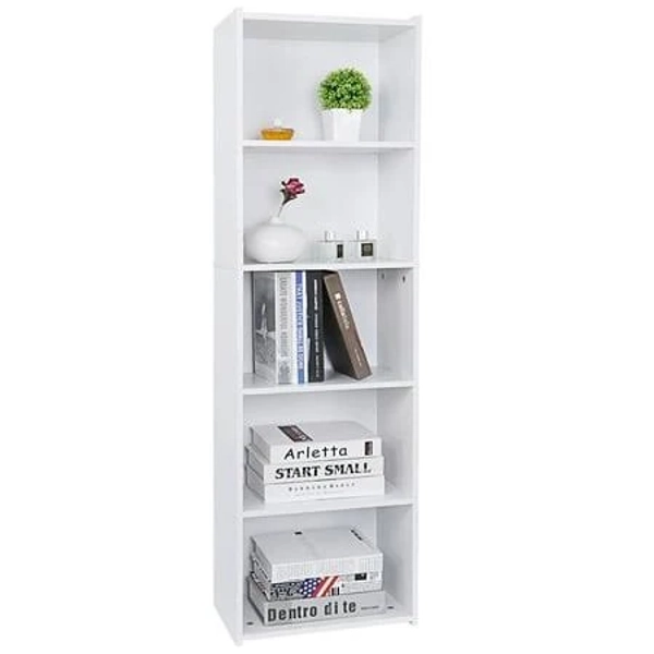 Zeny 5-Tier Open Shelf Tall Narrow Bookshelf Storage Organizer