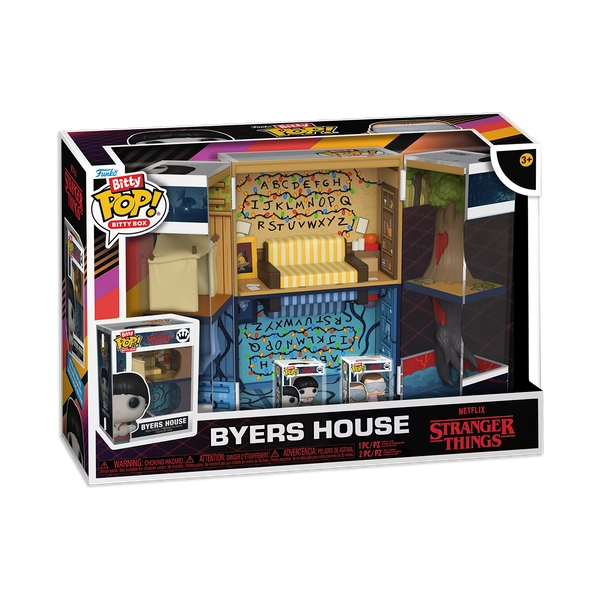 Funko Bitty POP! Box: Stranger Things - Byers House with Upside Down Will and Eleven with Goggles Collectible Vinyl Mini-Figures