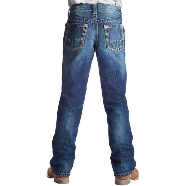 ARIAT Boys' B5 Slim Boundary Stackable Straight Leg Jeans