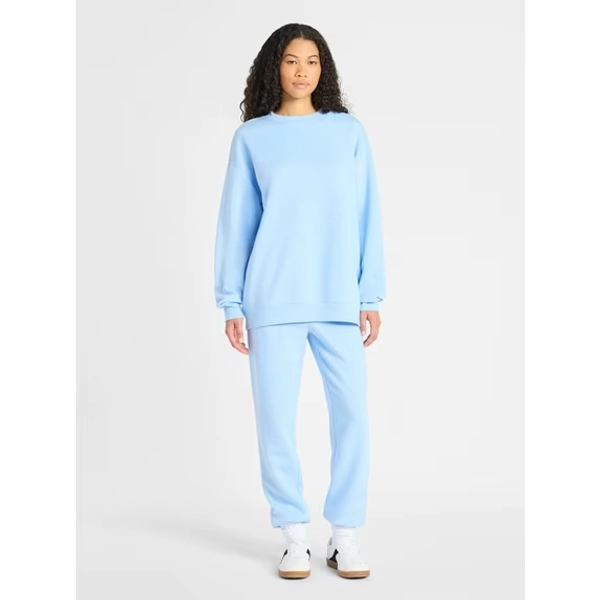 No Boundaries Fleece Oversized Sweatshirt with Long Sleeves, Women’s Sizes XXS-4X