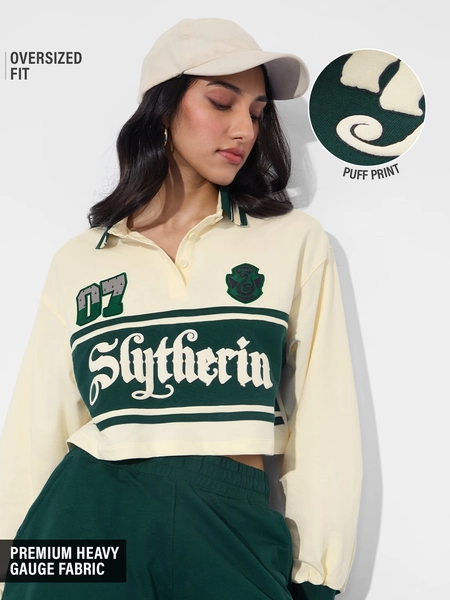 Buy Harry Potter: Slytherin Prefect Women Rugby Polos Online
