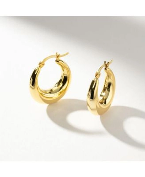 14k Gold-Plated Rare Hoop Earrings