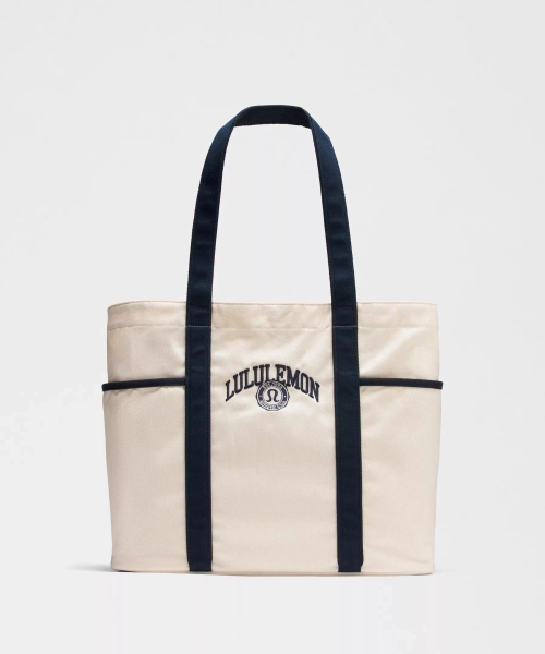 Daily Multi-Pocket Canvas Tote Bag 20L *Collegiate - Natural/True Navy - ONE SIZE