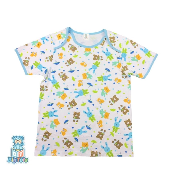 ABDL shorter  Baby Animals Print  lap style top shirt Adult Baby