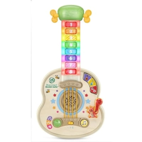 VTech LeapFrog Strum & Count Wooden Guitar Plastic  FSC-Certified Wood Baby and Toddler Toys