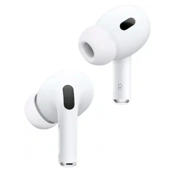 Apple - AirPods Pro 2, Wireless Active Noise Cancelling Earbuds with Hearing Aid Feature - White