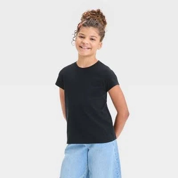 Girls' Short Sleeve Solid T-Shirt Cat & Jack