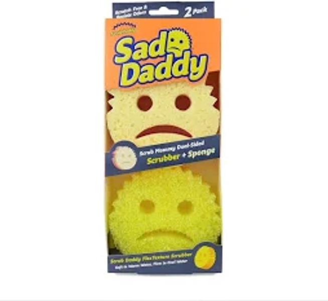 Scrub Daddy Cranky Couple 2 Pack Scrub Sponges for Kitchen & Bathroom Cleaning