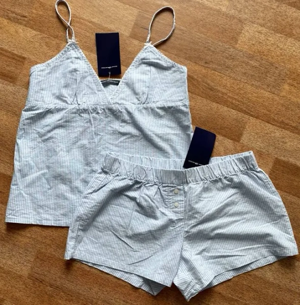 Brandy Melville Blue Stripe Pajama Set