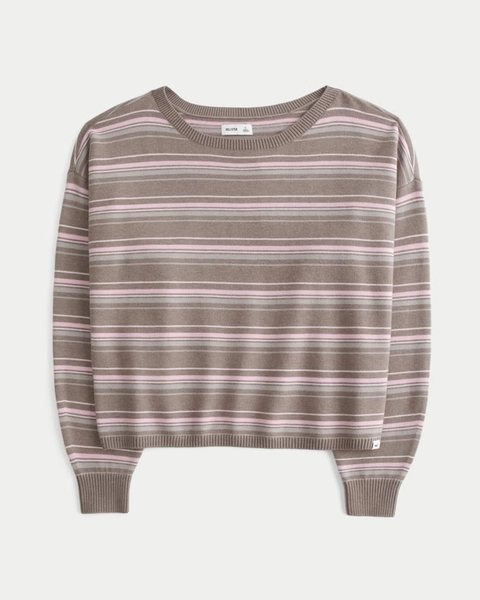 Easy Off-the-Shoulder Striped Sweater