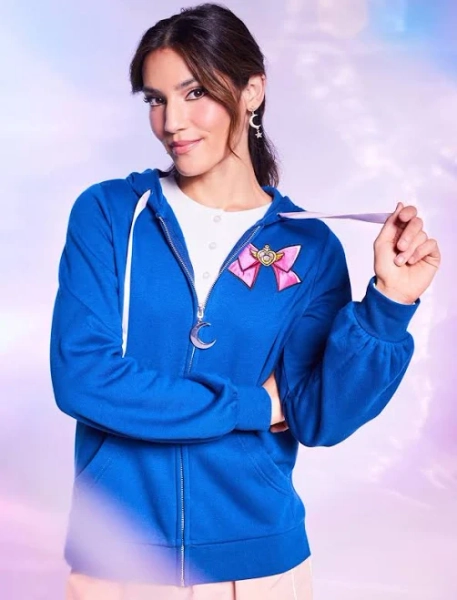 Pretty Guardian Sailor Moon Bow Zippered Hoodie
